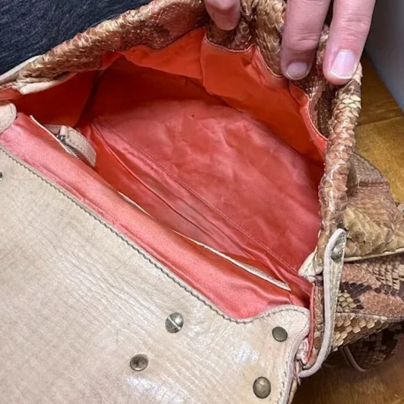 VINTAGE Fendi PITHON Skin Embossed Magic Bag - Picture 14 of 17